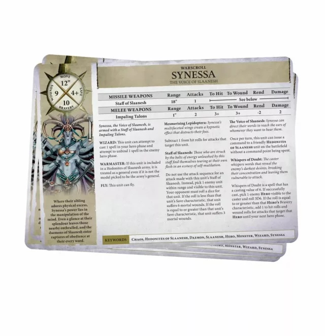 W-AOS: Warscroll Cards: Hedonites of Slaanesh