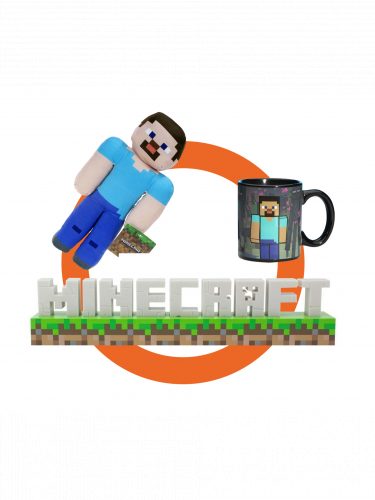 Előnyös szett Minecraft Steve - Plüss, lámpa, bögre