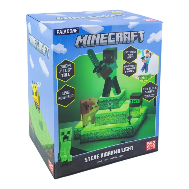 Kislámpa Minecraft - Steve Figural Light