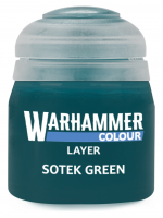 Warhammer Colour Layer Paint (Sotek Green) - borító színe, zöld