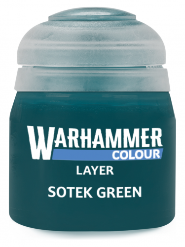 Warhammer Colour Layer Paint (Sotek Green) - borító színe, zöld