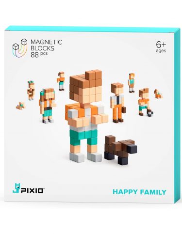Mágneses építőkészlet PIXIO - Happy Family (Story Series)