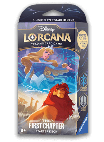Kártyajáték Lorcana: The First Chapter - Sapphire / Steel Starter Deck
