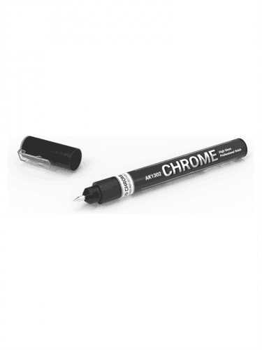 Színező filctoll AK - Chrome metallic liquid marker (ezüst)