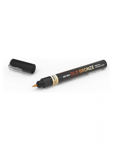 Színező filctoll AK - Old bronze metallic liquid marker (régi bronz)