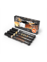 Színező filctollak készlete AK - Metallic liquid markers