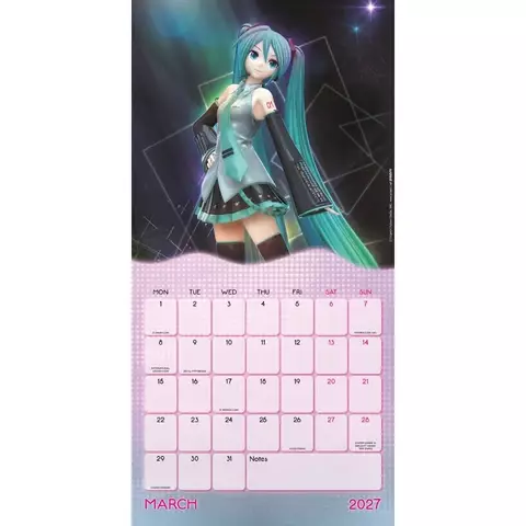 Ajándékszett Hatsune Miku – 2027-es naptár, jegyzetfüzet, golyóstoll