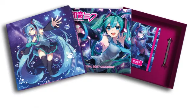 Ajándékszett Hatsune Miku – 2027-es naptár, jegyzetfüzet, golyóstoll