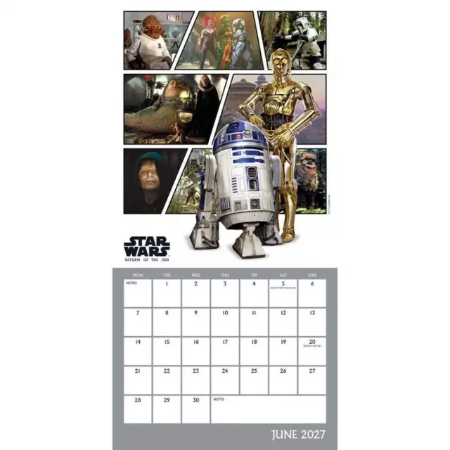 Ajándékszett Star Wars – 2027-es naptár, jegyzetfüzet, golyóstoll