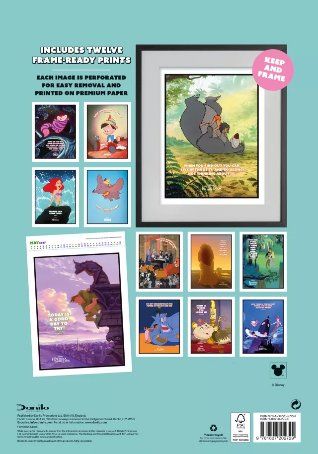 Naptár Disney Classics Deluxe - Quotes 2027 (A3) - Disney klasszikusok