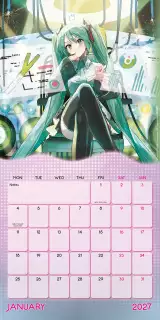 Naptár Hatsune Miku 2027 - Anime