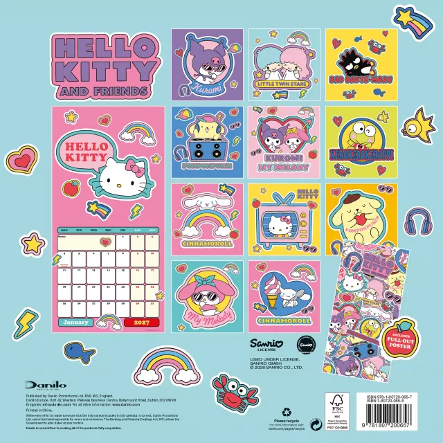 Naptár Hello Kitty & Friends 2027