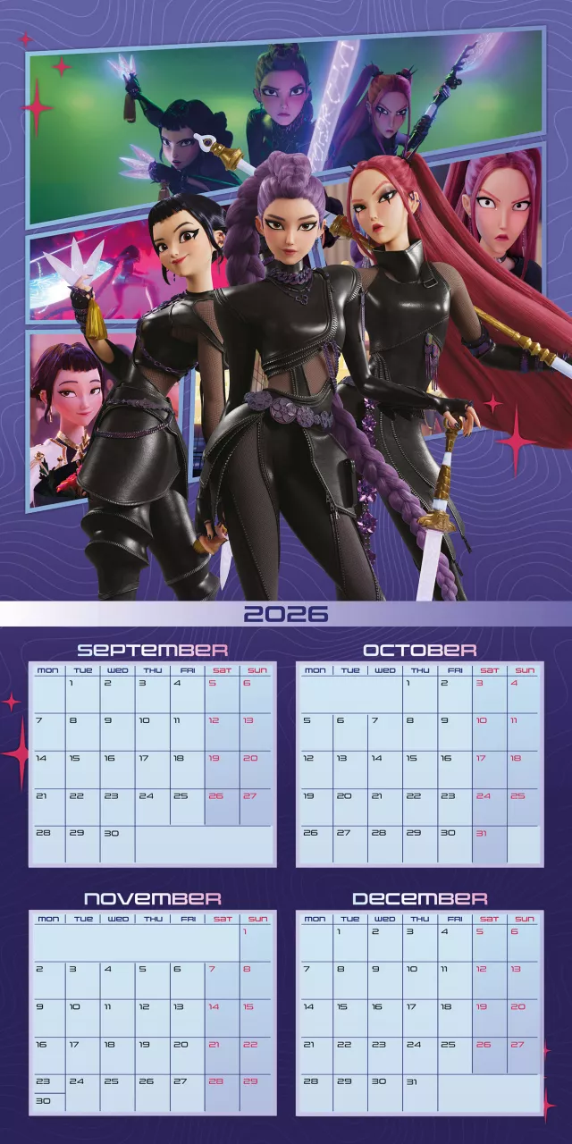 Naptár KPop Demon Hunters 2027 (16 hónap)