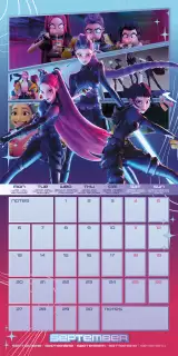 Naptár KPop Demon Hunters 2027 (16 hónapos, multi-language)