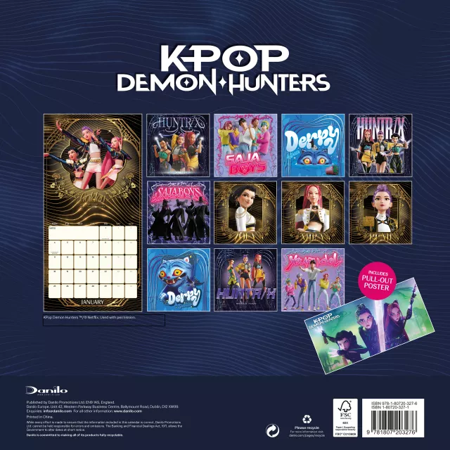 Naptár KPop Demon Hunters 2027