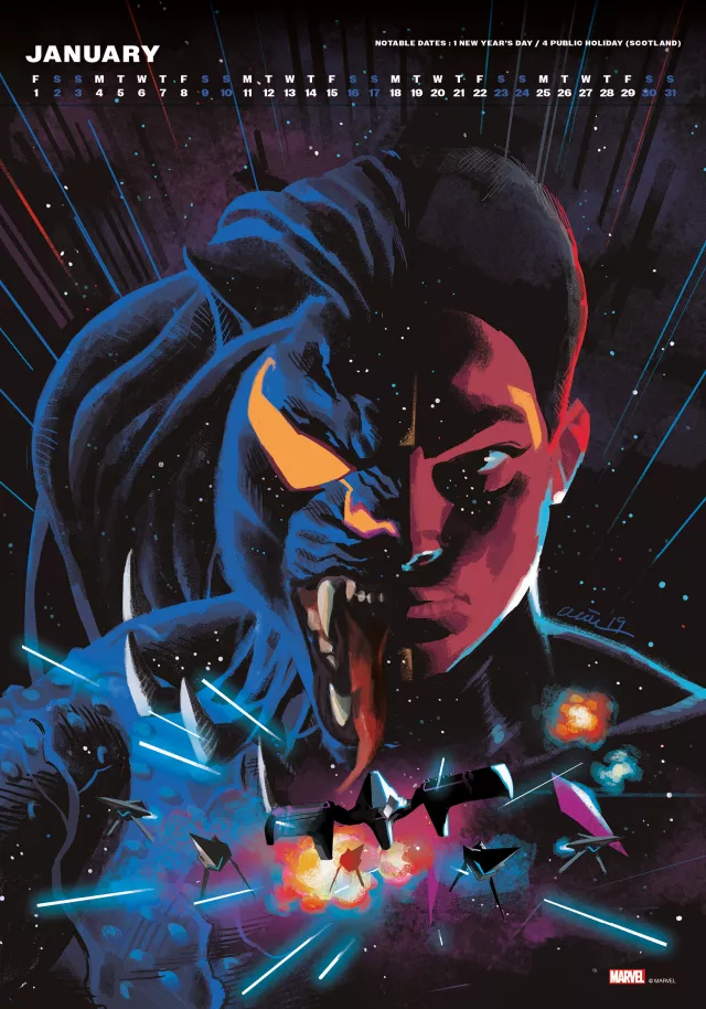 Naptár Marvel Deluxe 2027 (A3)