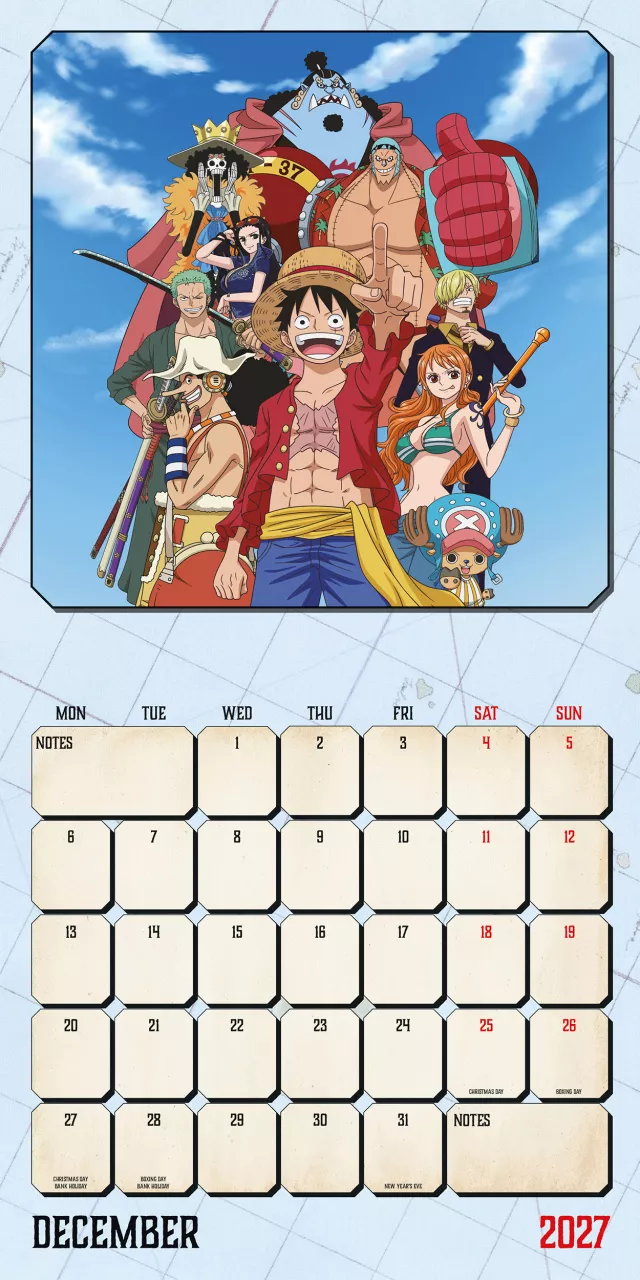 Naptár One Piece 2027 - Anime
