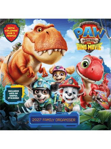 Naptár Paw Patrol: Dino Movie - Family Organiser 2027 (+ matricák)
