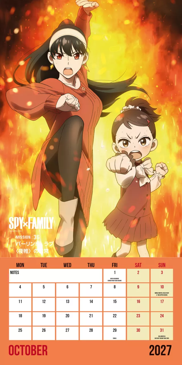 Naptár Spy x Family 2027 - Anime