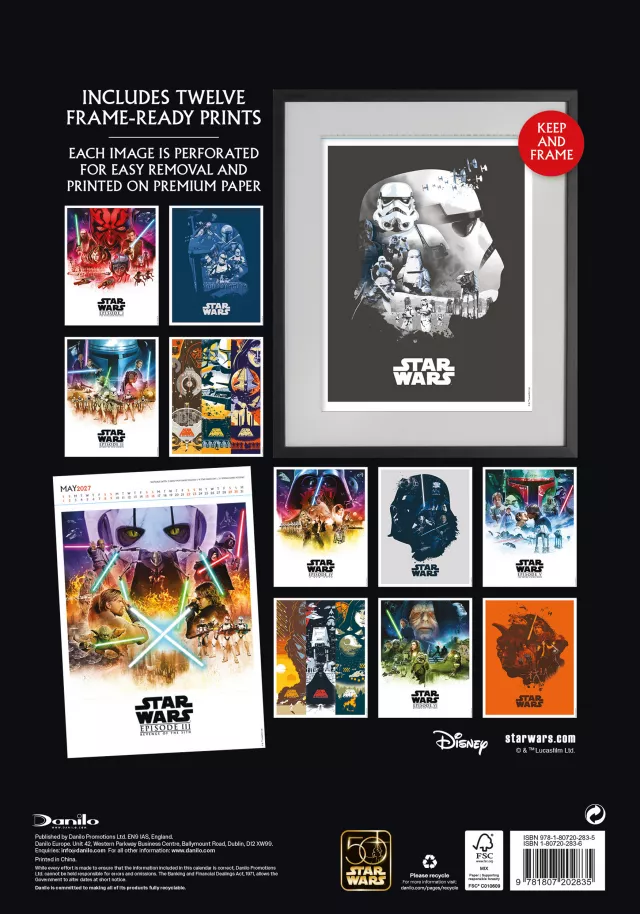 Naptár Star Wars Classic Deluxe 2027 (A3)