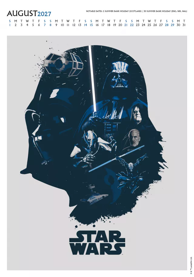 Naptár Star Wars Classic Deluxe 2027 (A3)