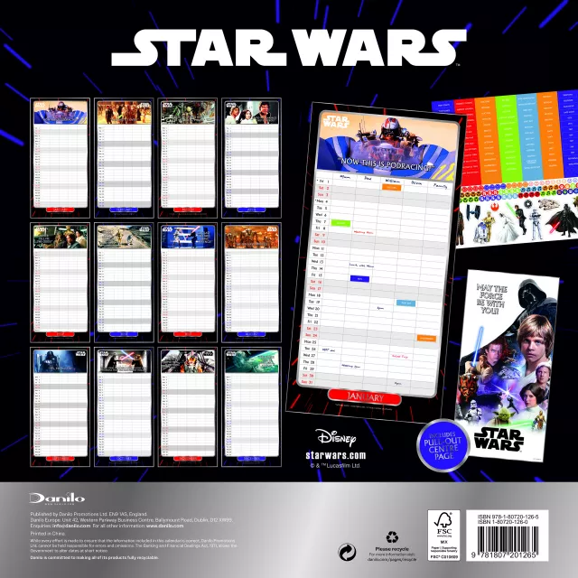 Naptár Star Wars Classic - Family Organiser 2027 (+ matricák)