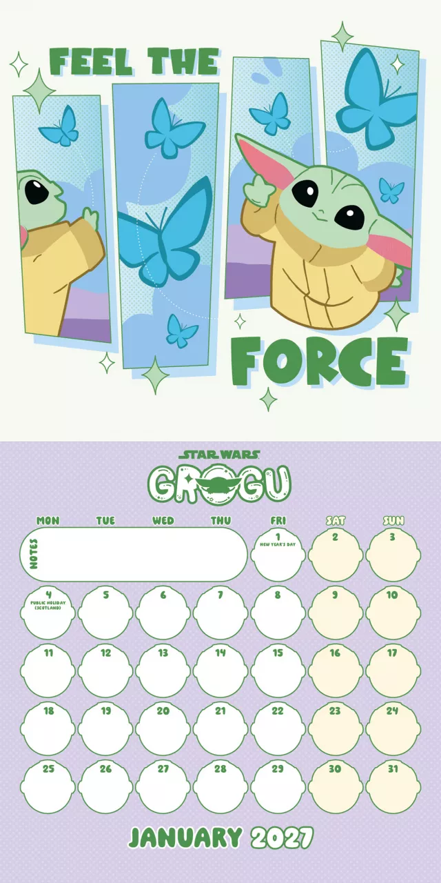 Naptár Star Wars: Grogu 2027 - The Mandalorian