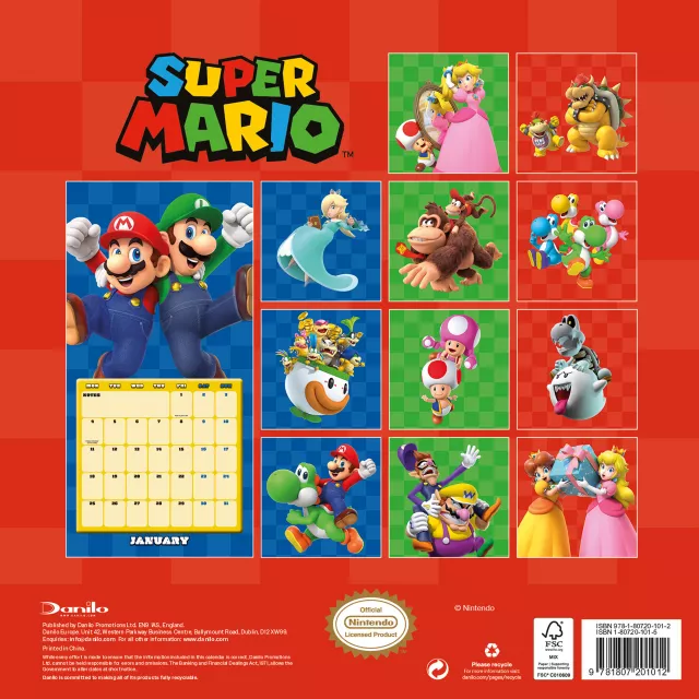 Naptár Super Mario 2027