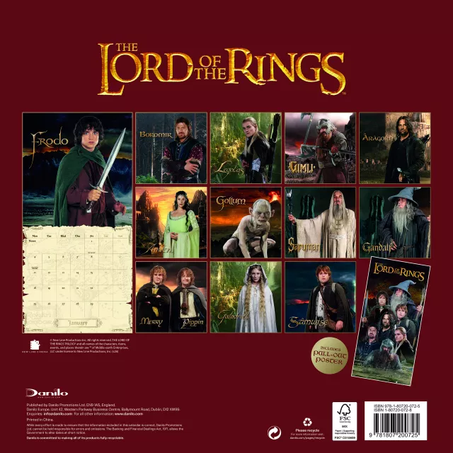 Naptár The Lord of the Rings 2027
