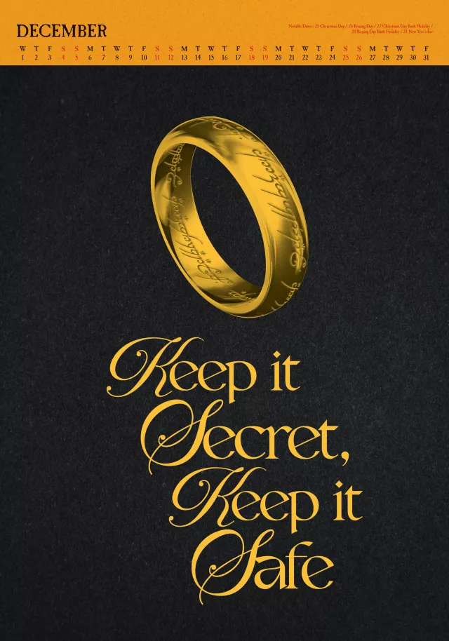 Naptár The Lord of the Rings Deluxe 2027 (A3)