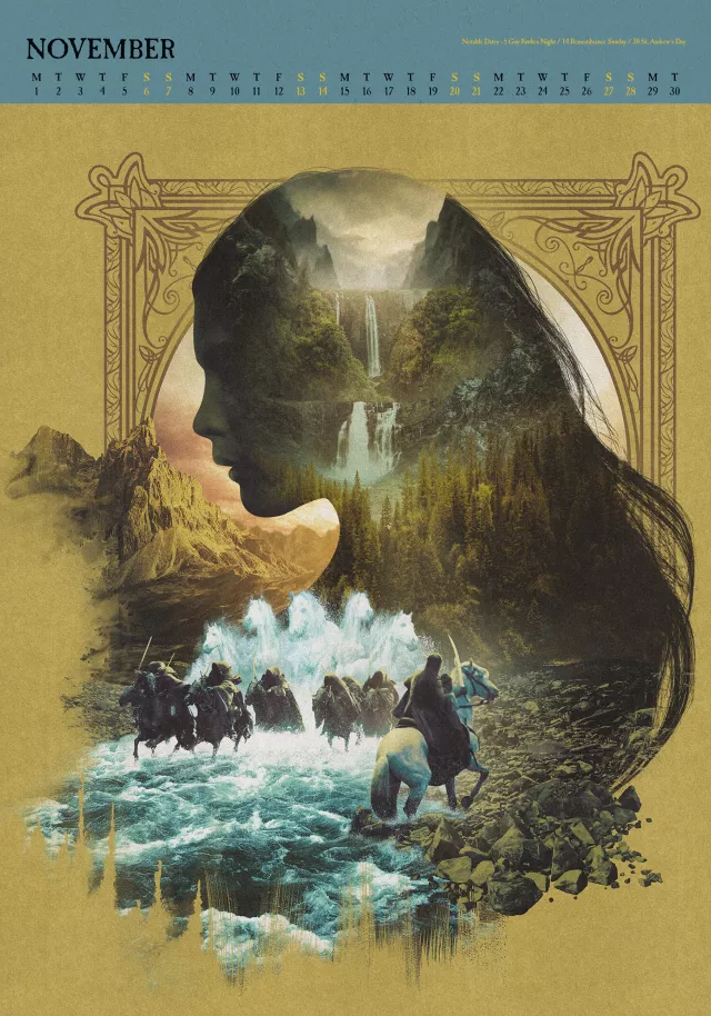 Naptár The Lord of the Rings Deluxe 2027 (A3)