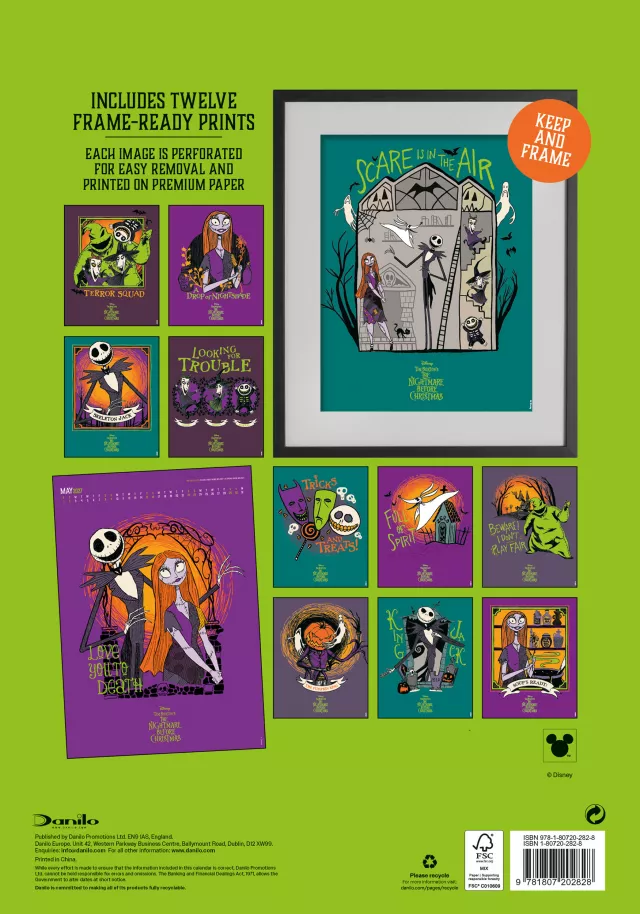 Naptár The Nightmare Before Christmas Deluxe 2027 (A3) - Tim Burton