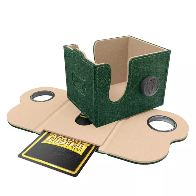 Kártya doboz Dragon Shield - Lock System Dragon Box 100+ - Green & Sand - Kártyadobozok