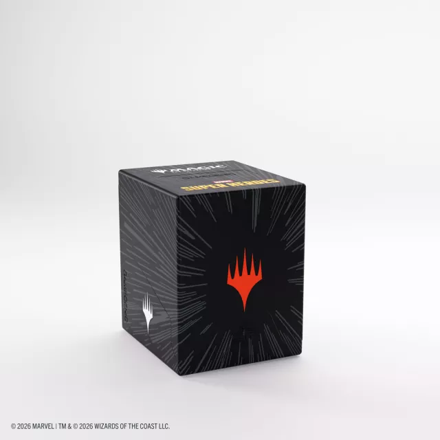 Kártya doboz Gamegenic - Marvel Super Heroes - Bastion 100+ XL Comic Burst Black - MTG: Marvel Super Heroes