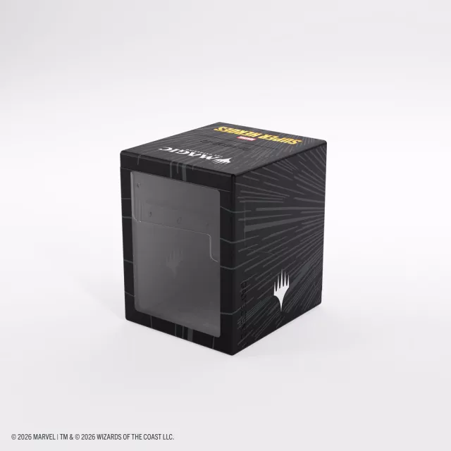 Kártya doboz Gamegenic - Marvel Super Heroes - Bastion 100+ XL Comic Burst Black - Kártyadobozok