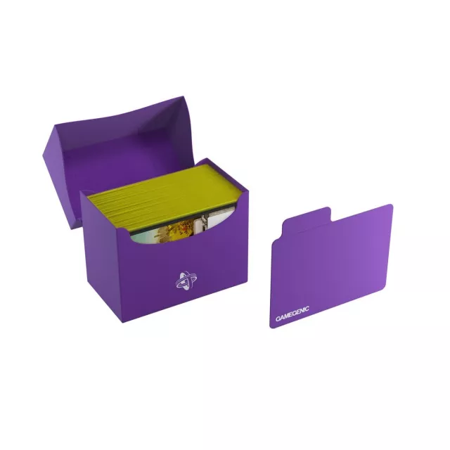 Kártya doboz Gamegenic - Side Holder 80+ Purple - Kártyadobozok
