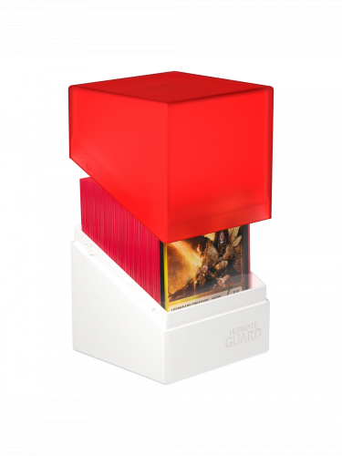 Kártya doboz Ultimate Guard - Boulder Deck Case Red/White (100+)