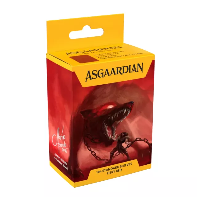 Kártyavédő tokok Dragon Shield - Asgaardian Sleeve: Fiery Red Standard (104 db)