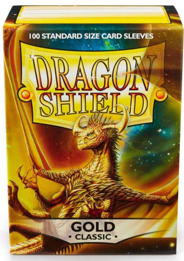 Védőcsomagolás kártyákhoz Dragon Shield - Standard Sleeves Classic Gold (100 ks)