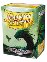 Védőcsomagolás kártyákhoz Dragon Shield - Standard Sleeves Matte Emerald (100 db)