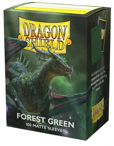 Védőcsomagolás kártyákhoz Dragon Shield - Standard Sleeves Matte Forest Green (100 db)