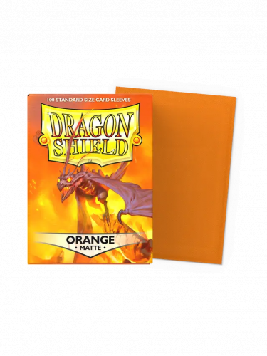 Védőcsomagolás kártyákhoz Dragon Shield - Standard Sleeves Matte Orange (100 db)