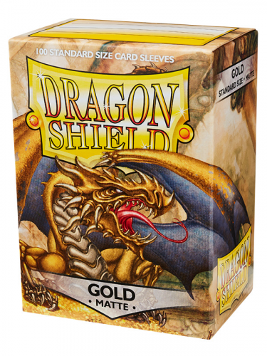 Védőtok kártyákhoz Dragon Shield - Standard Sleeves Matte Gold (100 ks)