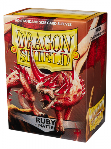 Védőcsomagolás kártyákhoz Dragon Shield - Standard Sleeves Matte Ruby (100 db)