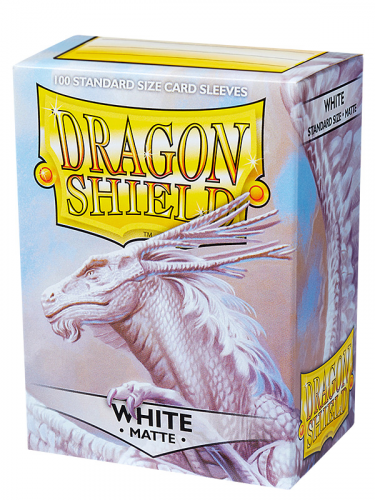 Védőcsomagolás kártyákhoz  Dragon Shield - Standard Sleeves Matte White (100 db)