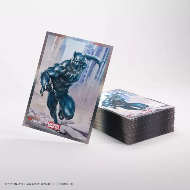 Kártyavédő tokok Gamegenic - Marvel Super Heroes - Premium Double Sleeving Black Panter (105ks) - Magic The Gathering