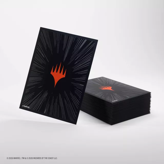 Kártyavédő tokok Gamegenic - Marvel Super Heroes - Premium Double Sleeving Comic Burst Black (105db) - MTG: Marvel Super Heroes