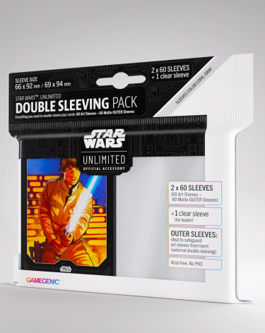 Védőtok kártyákhoz Gamegenic - Star Wars: Unlimited Art Double Sleeving Pack Luke Skywalker (2x 60 ks)