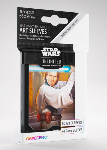 Védőcsomagolás kártyákhoz Gamegenic - Star Wars: Unlimited Art Sleeves Obi-Wan Kenobi (61 db)