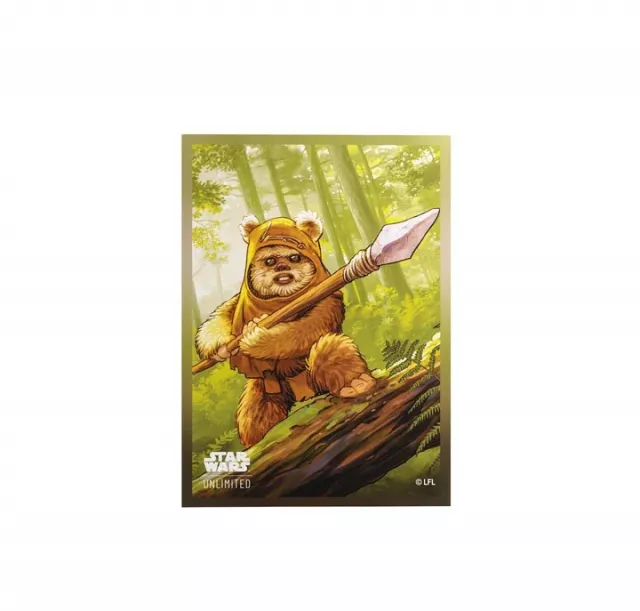 Kártyavédők Gamegenic - Star Wars: Unlimited Art Sleeves: Wicket (80 db)